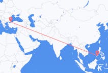 Flyreiser fra Puerto Princesa, Filippinene til Istanbul, Tyrkia