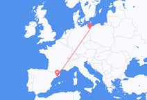 Flyrejser fra Stettin til Barcelona