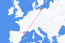 Flyrejser fra Stettin, Polen til Barcelona, Spanien
