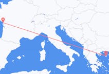 フランスのラ・ロシェルから、ギリシャのリムノス島までのフライト
