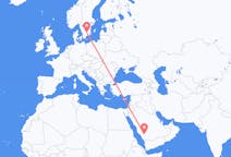 Flyrejser fra Bisha, Saudi-Arabien til Växjö, Sverige