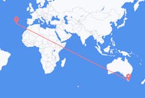 Vols d’Hobart, Australie pour Ponta Delgada, portugal