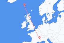Flyreiser fra Sørvágur, Færøyene til Grenoble, Frankrike