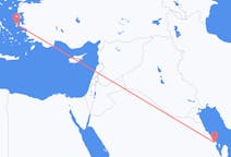 出发地 沙特阿拉伯出发地 达曼目的地 希腊希俄斯的航班
