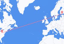 Flyreiser fra Morgantown, til Helsingfors