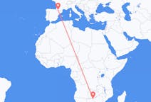 Flyrejser fra Victoria Falls, Zimbabwe til Lourdes, Frankrig
