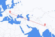 Flug frá Kathmandu, Nepal til Linz, Austurríki