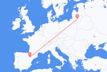 Flyreiser fra Kaunas, Litauen til Zaragoza, Spania