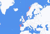 Flights from Brønnøysund, Norway to Santiago de Compostela, Spain