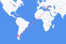 Flyg från El Calafate, Argentina till Rhodes, England, Grekland