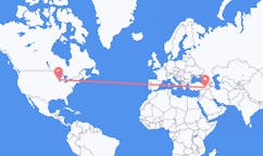 Flyrejser fra Milwaukee, USA til Batman, Tyrkiet