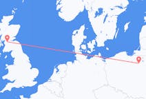 Flights from Szymany, Szczytno County in Poland to Glasgow in Scotland