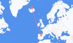 Flyrejser fra Madrid, Spanien til Akureyri, Island