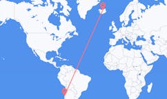 Flyreiser fra La Serena, Chile til Akureyri, Island