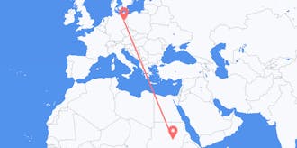 Flyg från Sudan till Tyskland