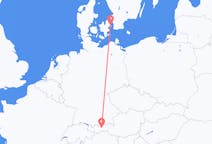 デンマークのから コペンハーゲン、オーストリアのへ インスブルックフライト