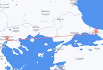 Flyreiser fra Thessaloniki, Hellas til Istanbul, Tyrkia