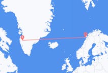 Flyg från Kangerlussuaq, Grönland till Svolvaer, Norge