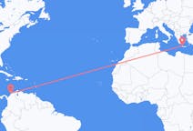 Flyreiser fra Cartagena, Colombia til Khania, Hellas