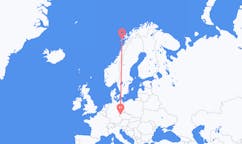 Flights from Leknes, Norway to Karlovy Vary, Czechia