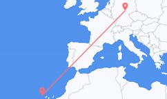 Vluchten van Erfurt, Duitsland naar La Palma (ort i Mexiko, Guanajuato, Salamanca), Spanje