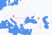 Vluchten van Zagreb, Kroatië naar Mineralnye Vody, Rusland