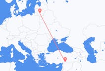 Flyg från Kaunas, Litauen till Gaziantep, Turkiet