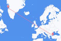 Flyreiser fra Aasiaat, Grønland til Istanbul, Tyrkia