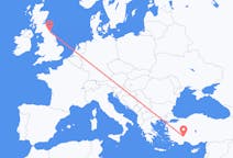 Flights from Isparta, Turkey to Newcastle upon Tyne, the United Kingdom