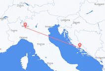 Vluchten van Split, Kroatië naar Milaan, Italië