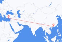 Flyg från Guangzhou, Kina till Gazipaşa, Turkiet