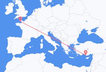 Flyreiser fra Gazipaşa, til Saint Helier