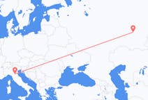 Flyreiser fra Ufa, Russland til Bologna, Italia