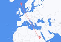 Flyg från Khartoum till Shetland Islands