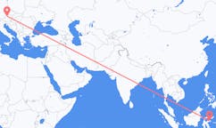 Flyg från Luwuk, Indonesien till Linz, Österrike