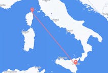 이탈리아 카타니아에서 출발해 프랑스 바스티아에게(으)로 가는 항공편