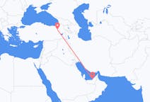 Flyrejser fra Abu Dhabi, De Forenede Arabiske Emirater til Erzurum, Tyrkiet