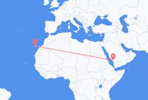 Flyg från Abha, Saudiarabien till Teneriffa, Spanien