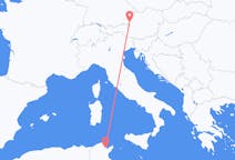 Lennot Tunisista Salzburgiin