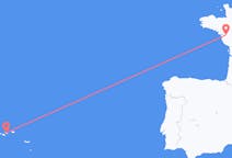 ตั๋วเครื่องบินจากเมืองSão Jorge Islandไปยังเมืองน็องต์