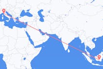 Flights from Palangka Raya, Indonesia to Pisa, Italy