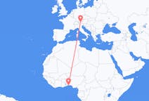Flyreiser fra Cotonou, Benin til Innsbruck, Østerrike