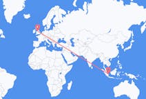 印度尼西亚出发地 邦卡槟城飞往印度尼西亚目的地 曼徹斯特的航班