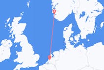 Lennot Stavangerista, Norja Rotterdamiin, Alankomaat