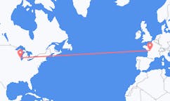 Flyg från Milwaukee, USA till Poitiers, Frankrike