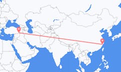 出发地 中国温州市目的地 土耳其馬爾丁的航班