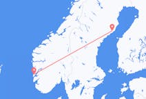 Vols depuis la ville de Stord (île) vers la ville d'Umeå