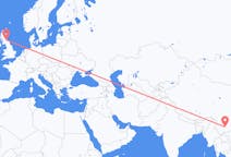 Flyg från Kunming, Kina till Edinburgh, Skottland