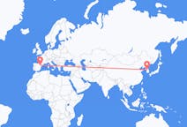 Flyg från Seoul, Sydkorea till Zaragoza, Spanien