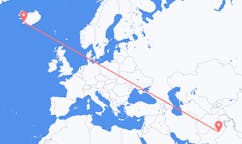 航班从巴基斯坦木尔坦市到雷克雅维克市，冰岛塞尔